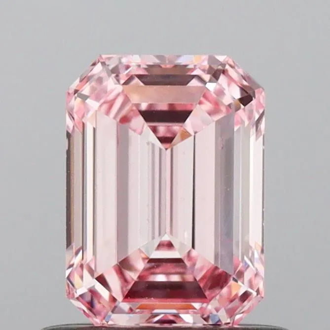 0.72ct Emerald Lab Grown Diamond (Colour Fancy Intense Pink, Clarity VVS2, IGI Certified)