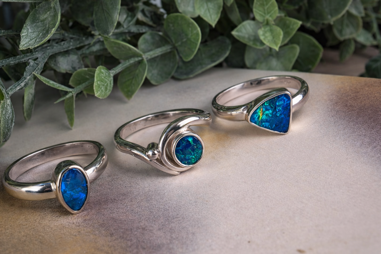 Australian Opal Rings by Metal & Stone Jewellers