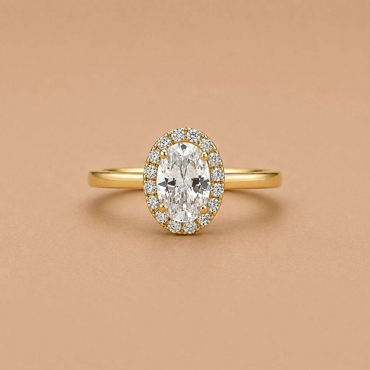 Eleanor Oval Halo Engagement Ring