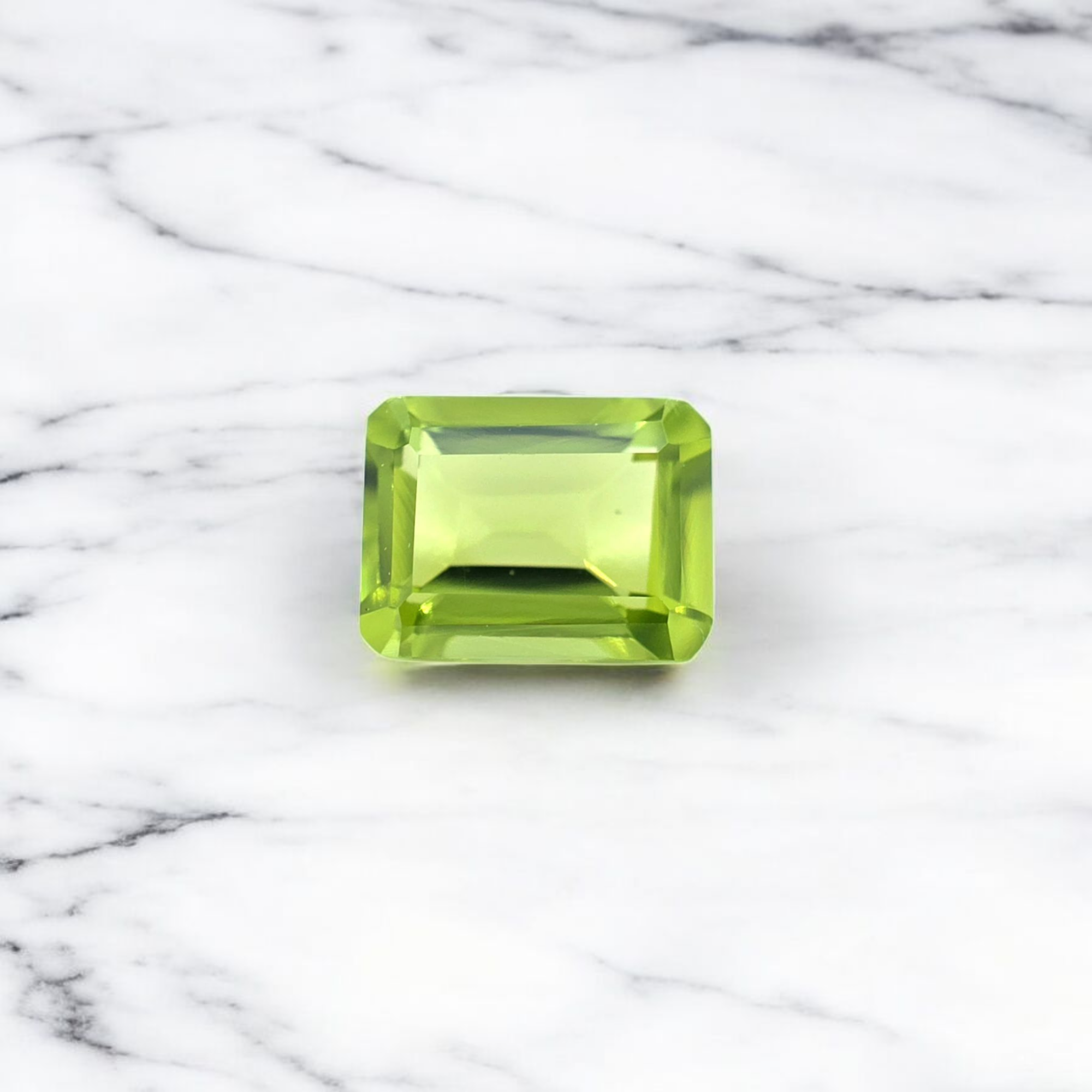 Peridot Emerald Cut 6 x 8 mm