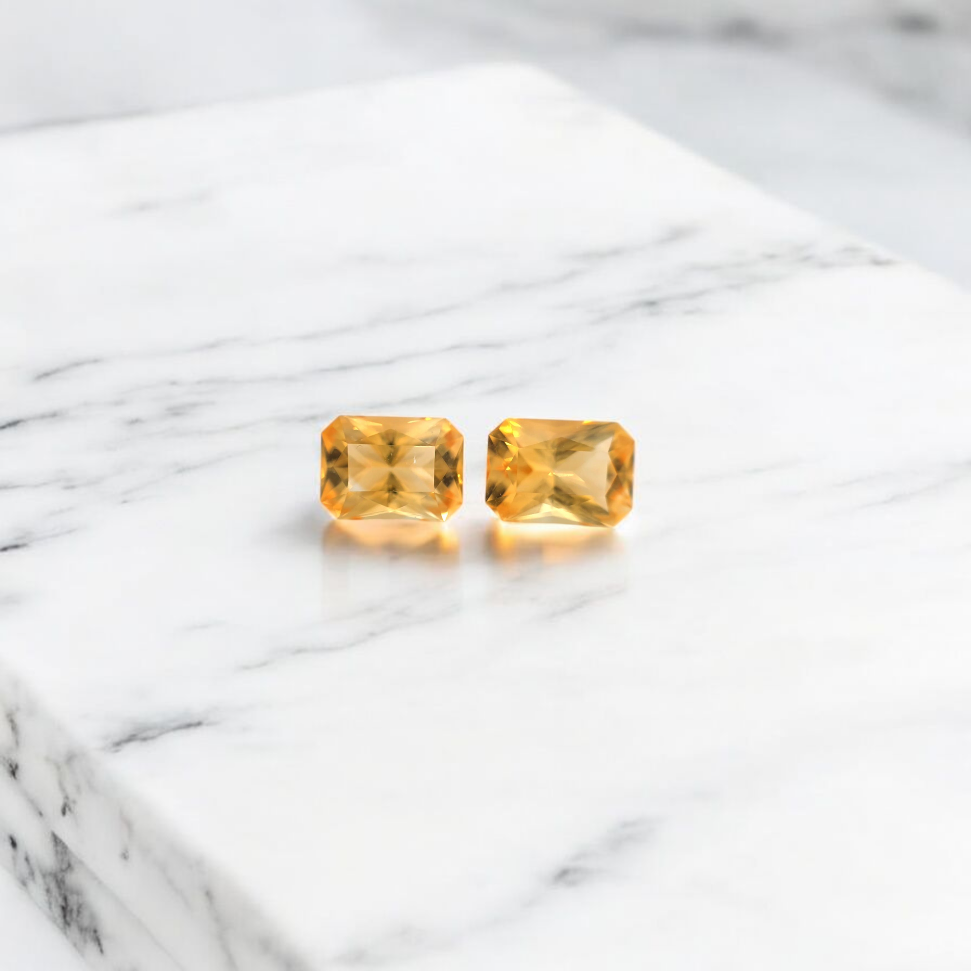 Citrine Scissor Cut Pair 8 x 6 mm