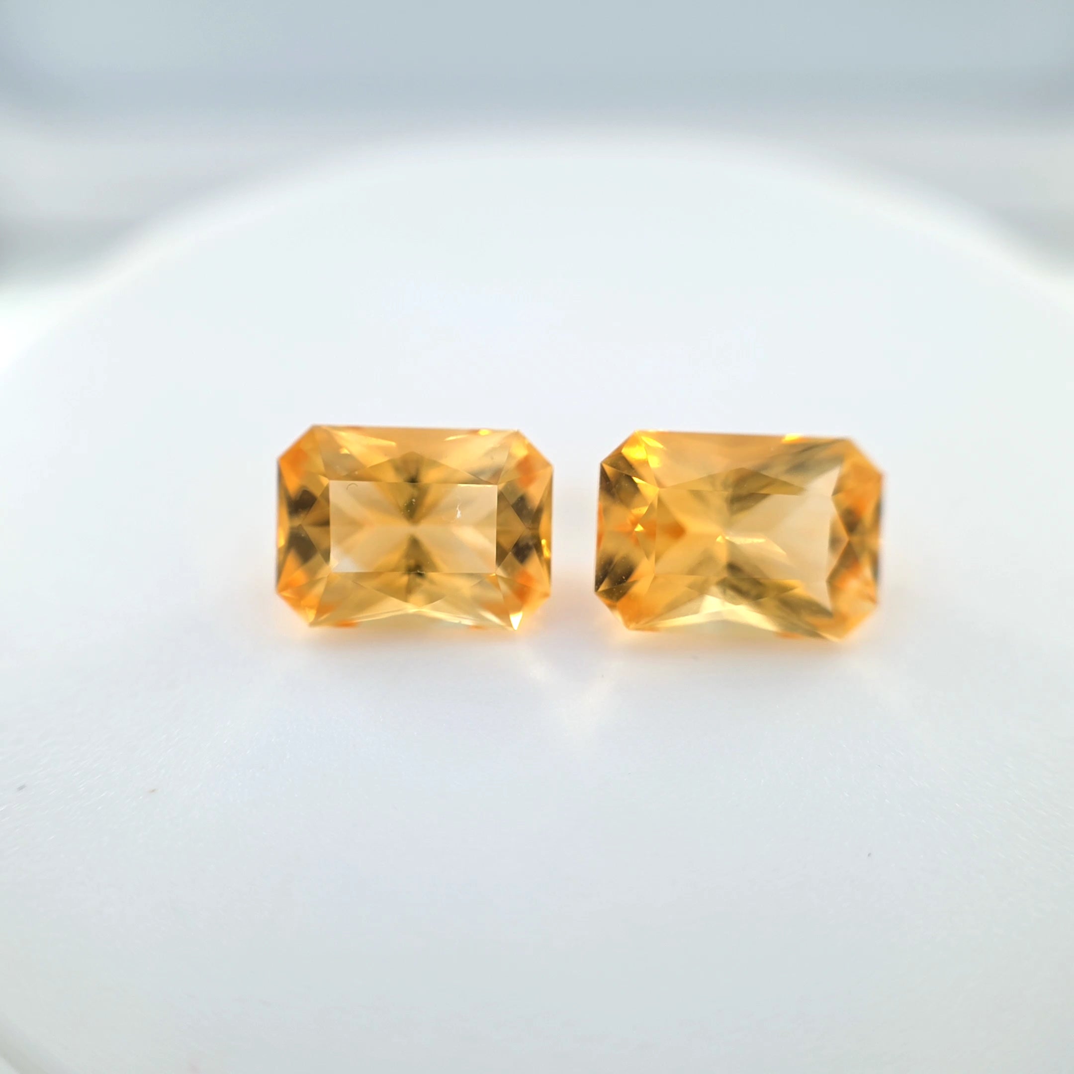 Citrine Scissor Cut Pair 8 x 6 mm