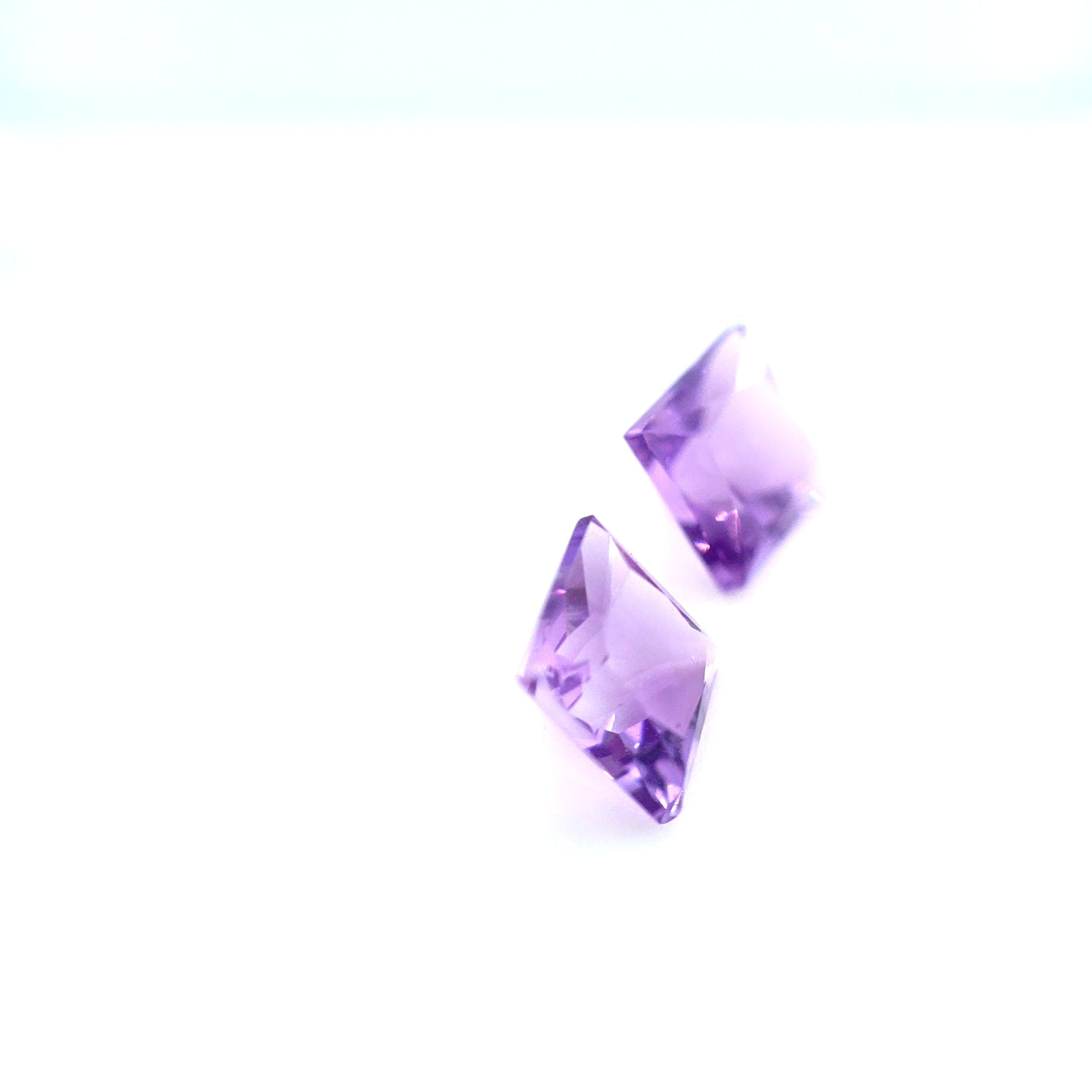 Amethyst Princess Cut Pair 6.2mm