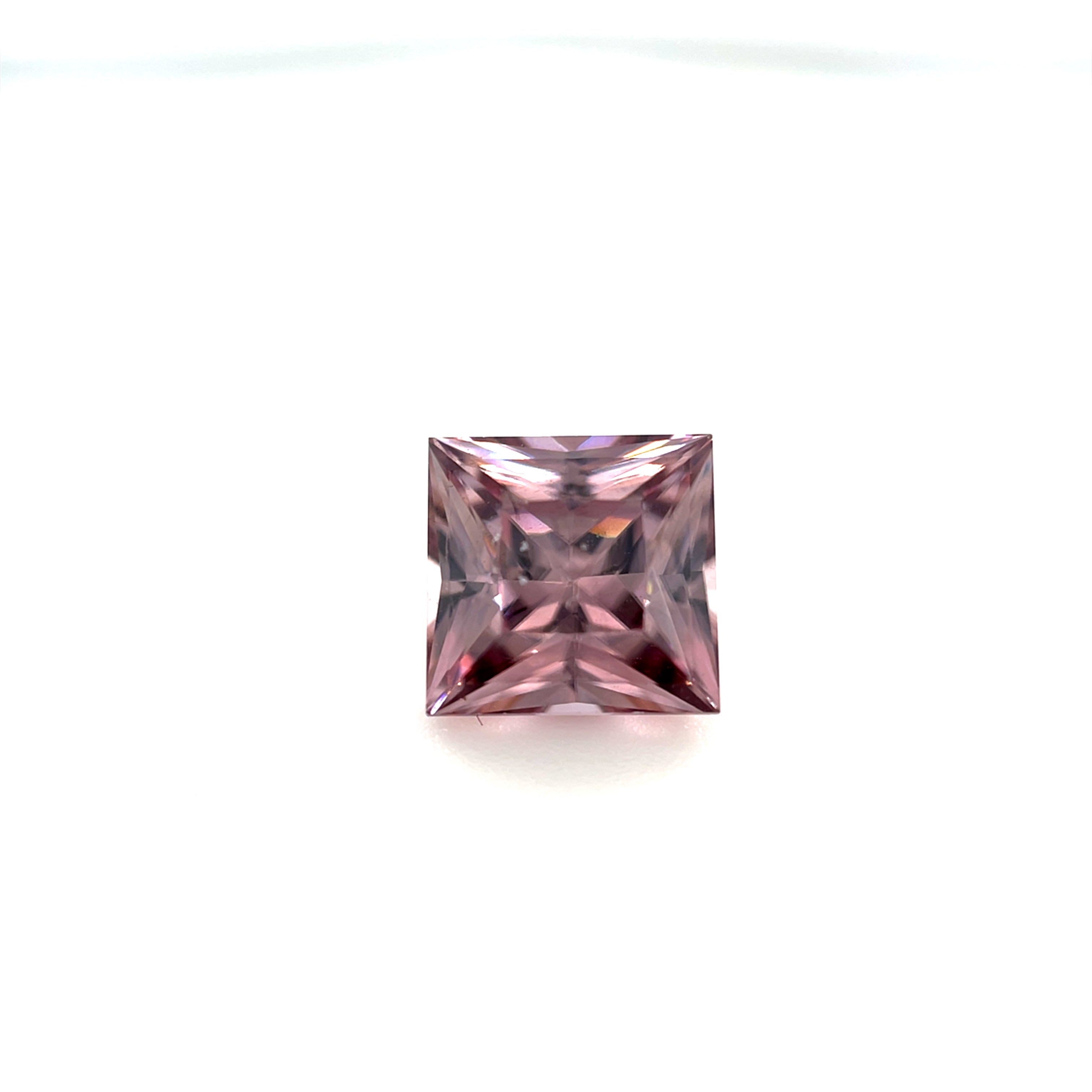 1.62 ct Australian Zircon Pink Square Cut