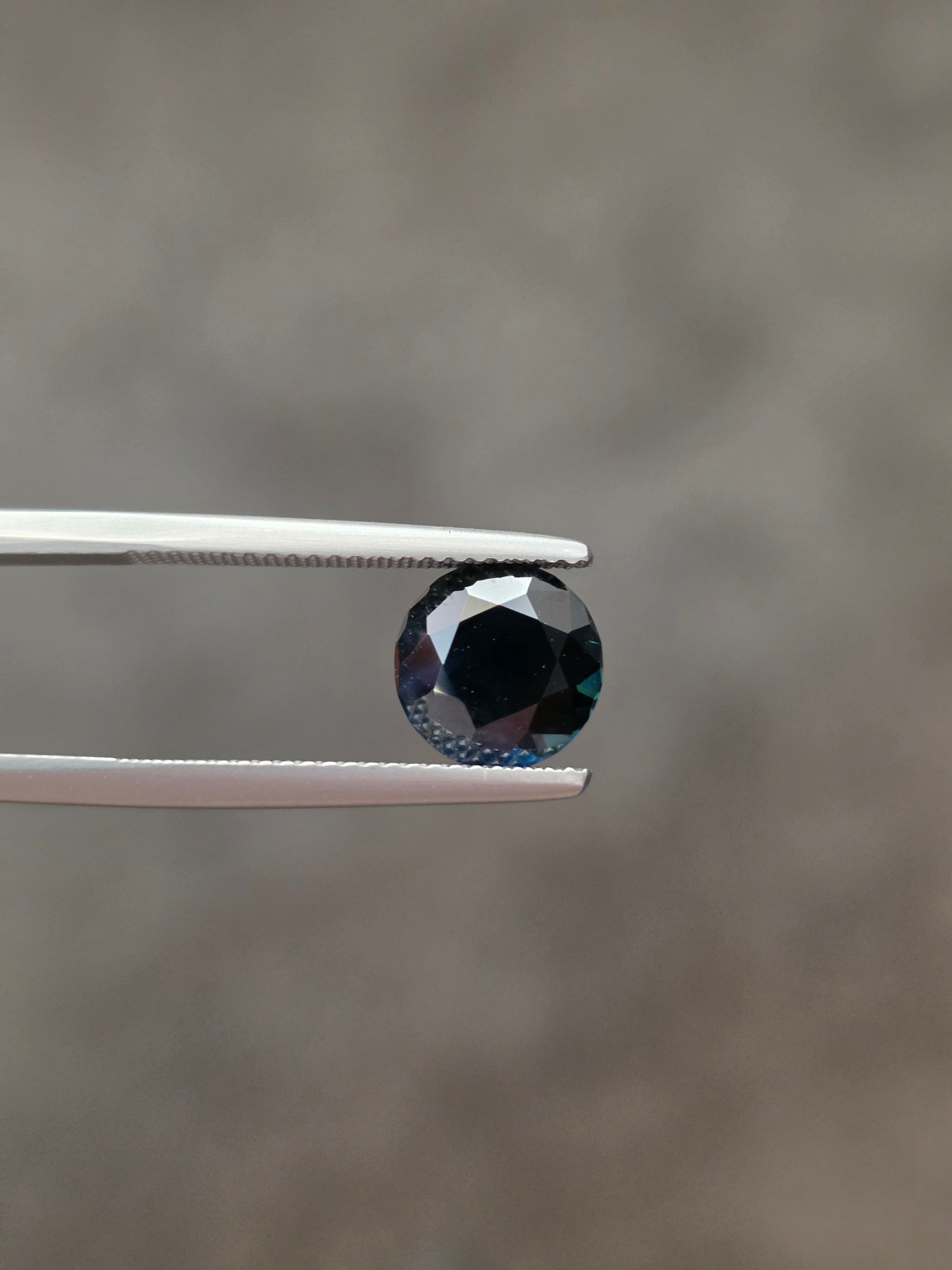3.48ct Australian Sapphire Teal Green Round Cut