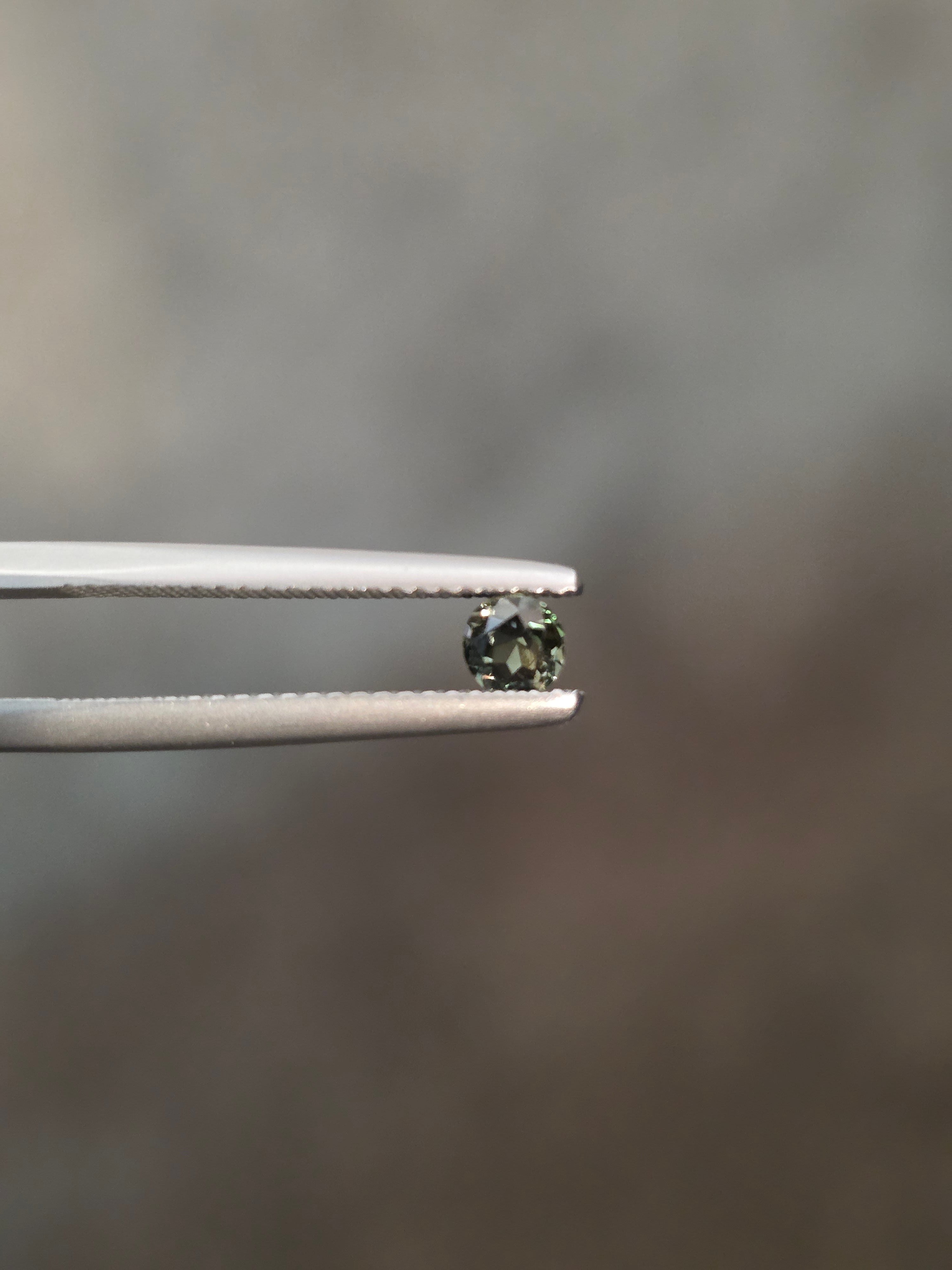 0.25ct Australian Sapphire Green Round Cut