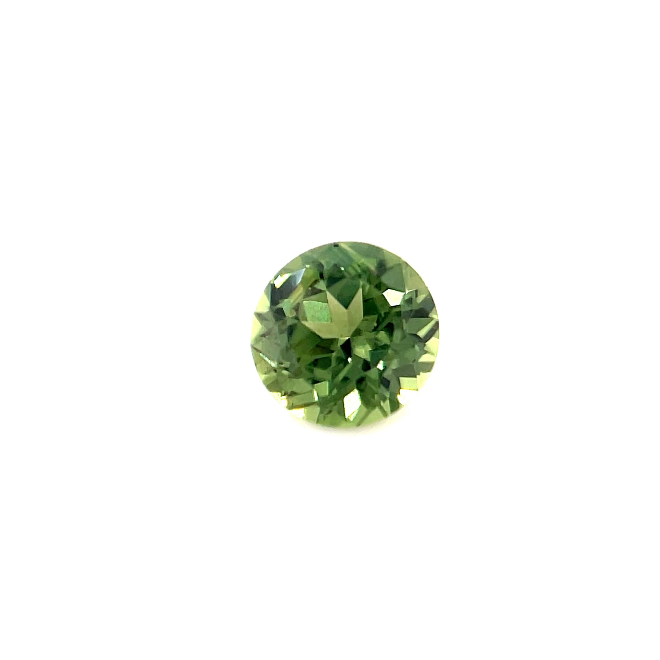 0.50ct Australian Sapphire Green Round Cut