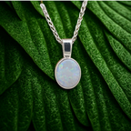 Solid Opal Pendant – 1.79ct, Palladium Silver with 50cm Chain