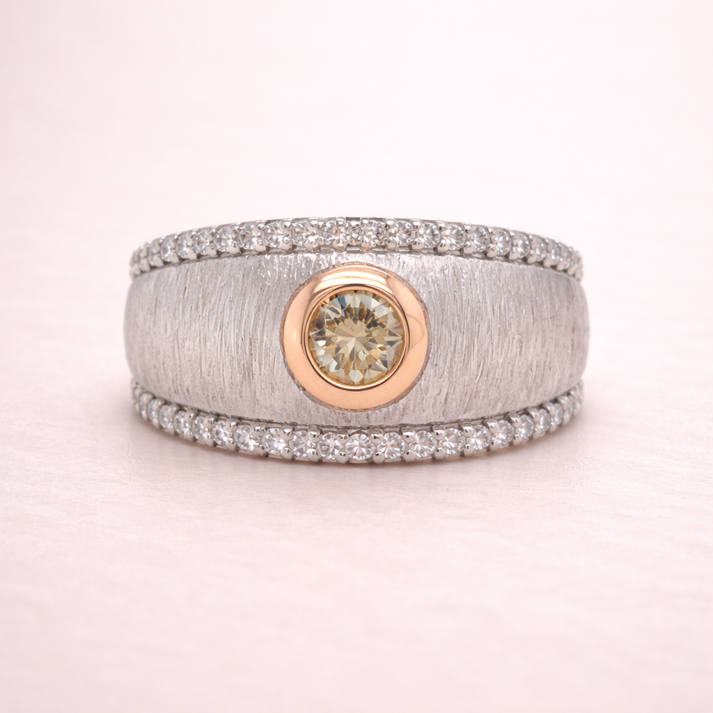 Argyle Diamond Band with Textured Finish - Metal & Stone Jewellers