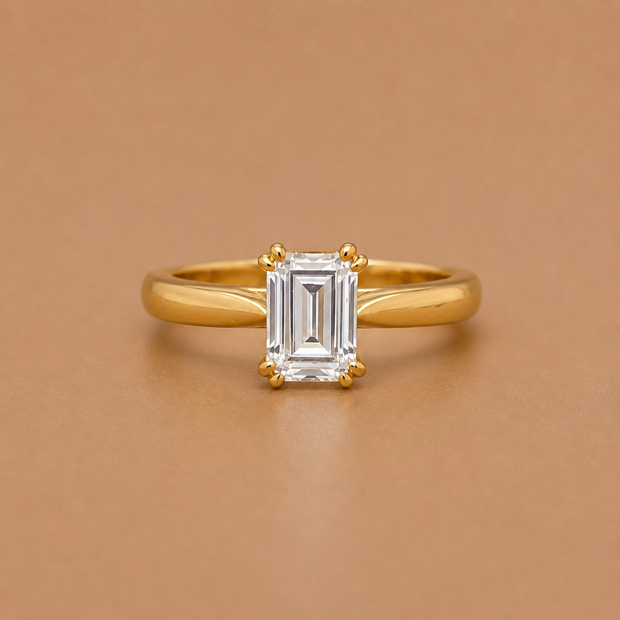 Belle Emerald Cut Solitaire Engagement Ring
