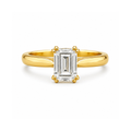 Belle Emerald Cut Solitaire Engagement Ring