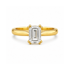 Belle Emerald Cut Solitaire Engagement Ring