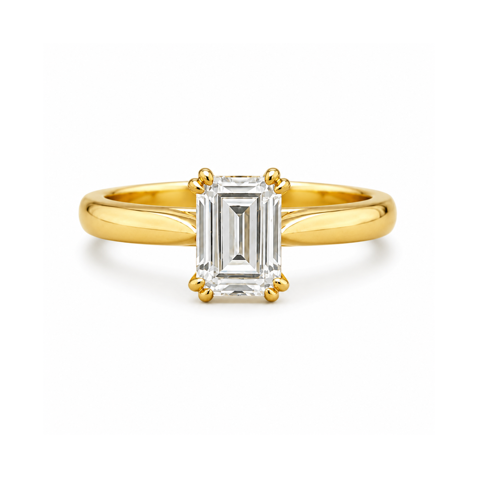 Belle Emerald Cut Solitaire Engagement Ring
