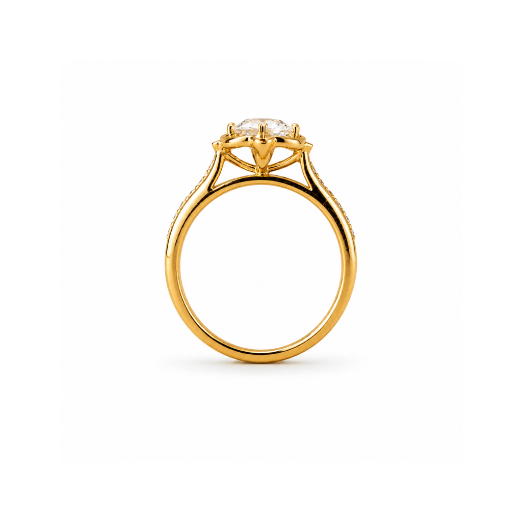 Camille Floral Engagement Ring