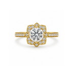 Camille Floral Engagement Ring