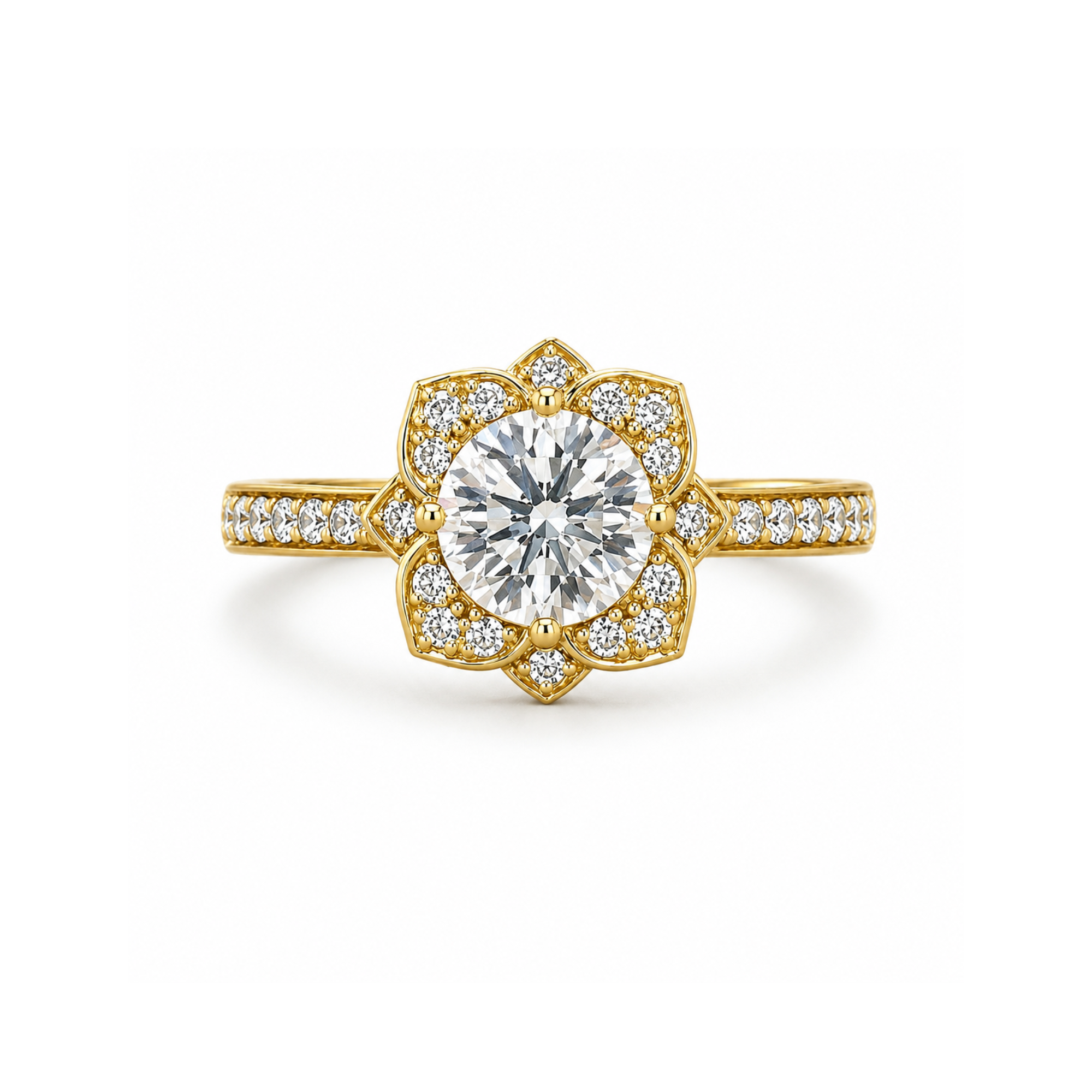 Camille Floral Engagement Ring