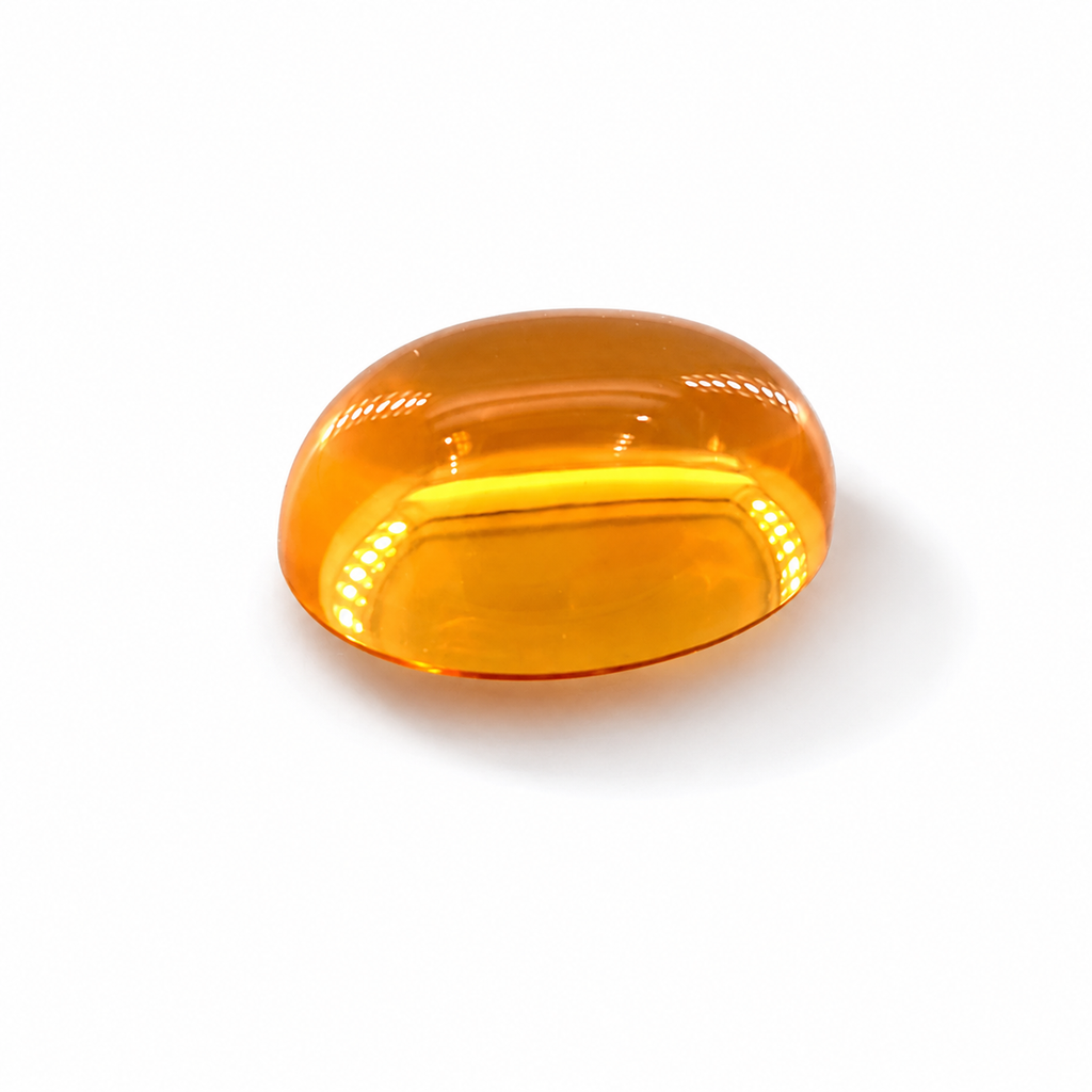 Citrine Oval Cabochon Cut 7 x 9 mm