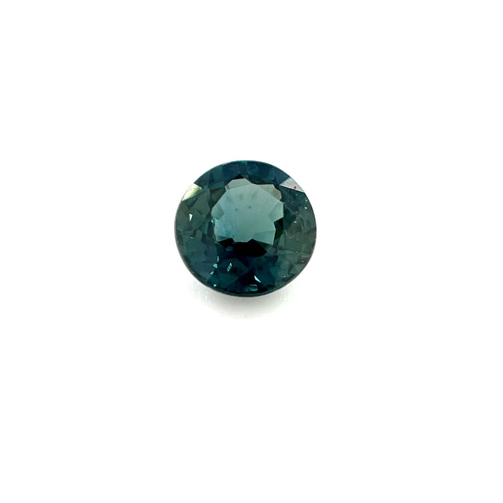 0.65ct Australian Sapphire Round Cut Teal Green