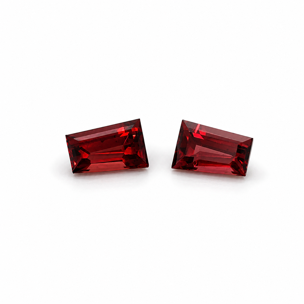 Garnet Tapered Baguette Pair 1.56ct