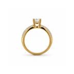 Gisele Solitaire Pave Engagement Ring