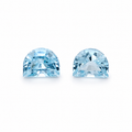 Aquamarine Half Moon Cut Pair – 3.04ct Total