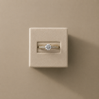 Gisele Solitaire Pave Engagement Ring