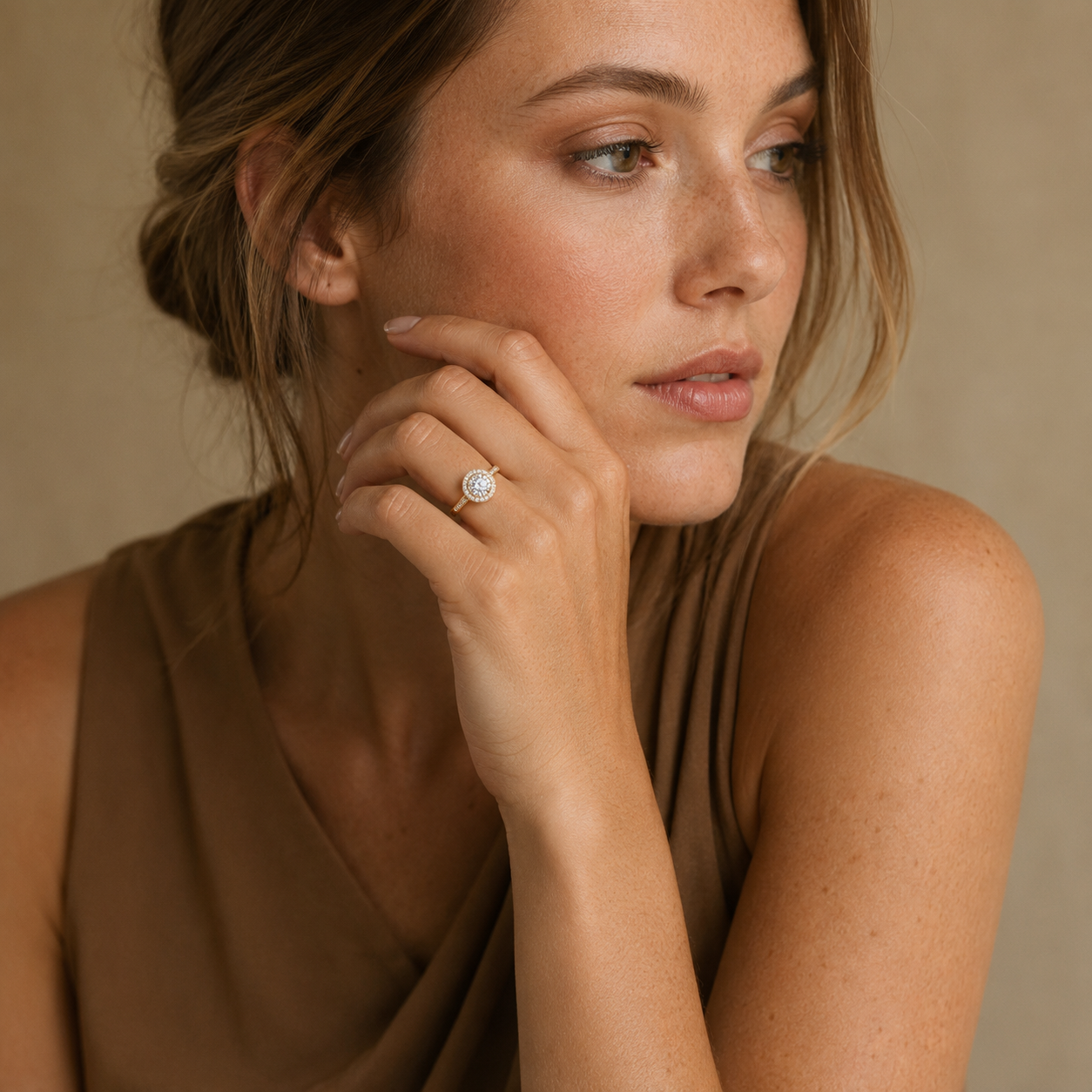 Genevieve Halo Engagement Ring