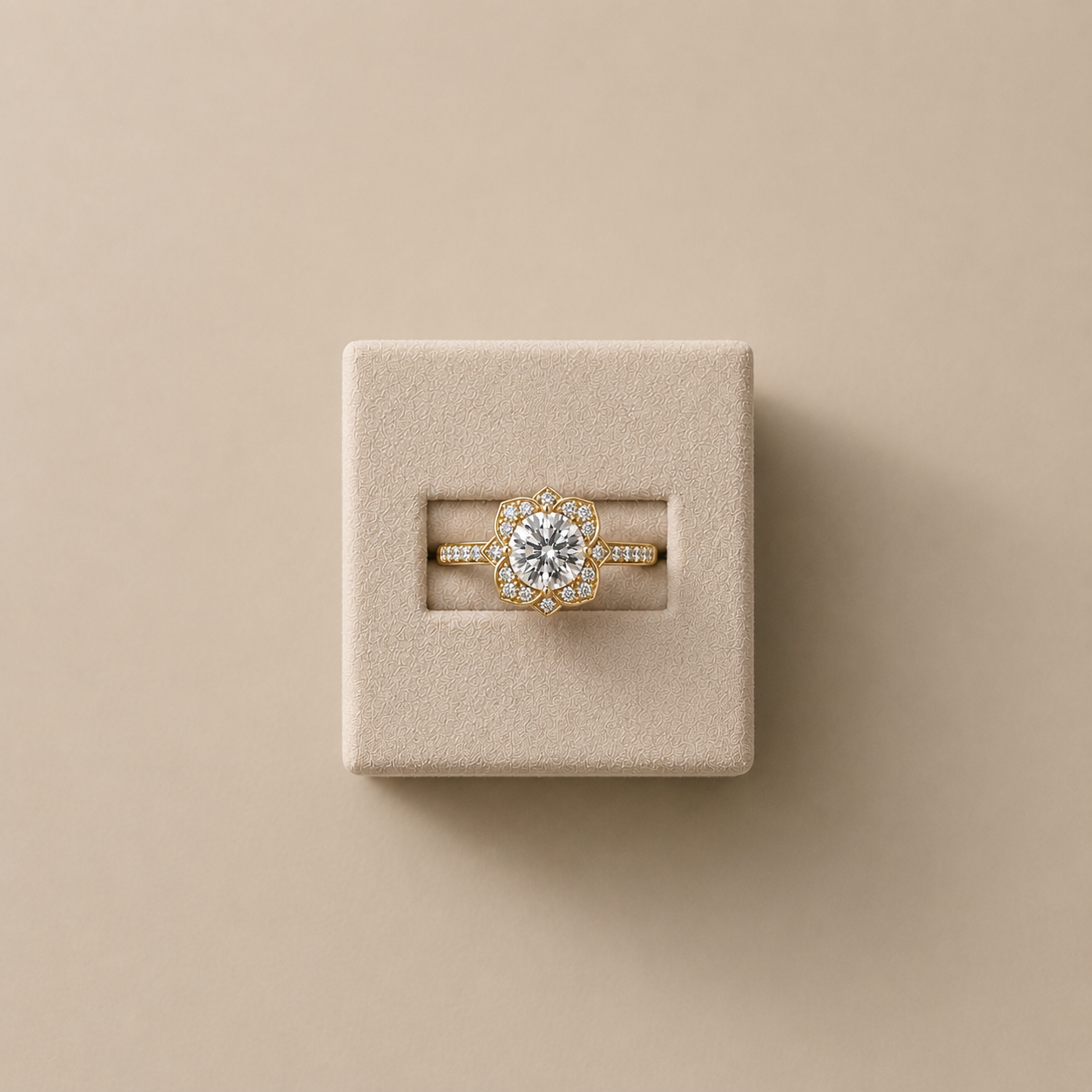 Camille Floral Engagement Ring
