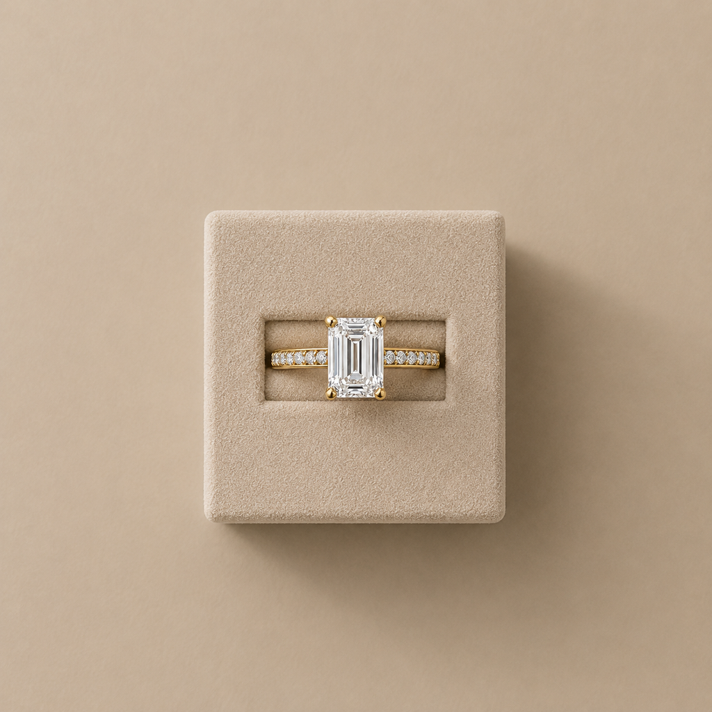 Marcelline Emerald Cut Engagement Ring