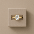 Belle Emerald Cut Solitaire Engagement Ring