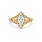 Juliette Marquise Halo Engagement Ring
