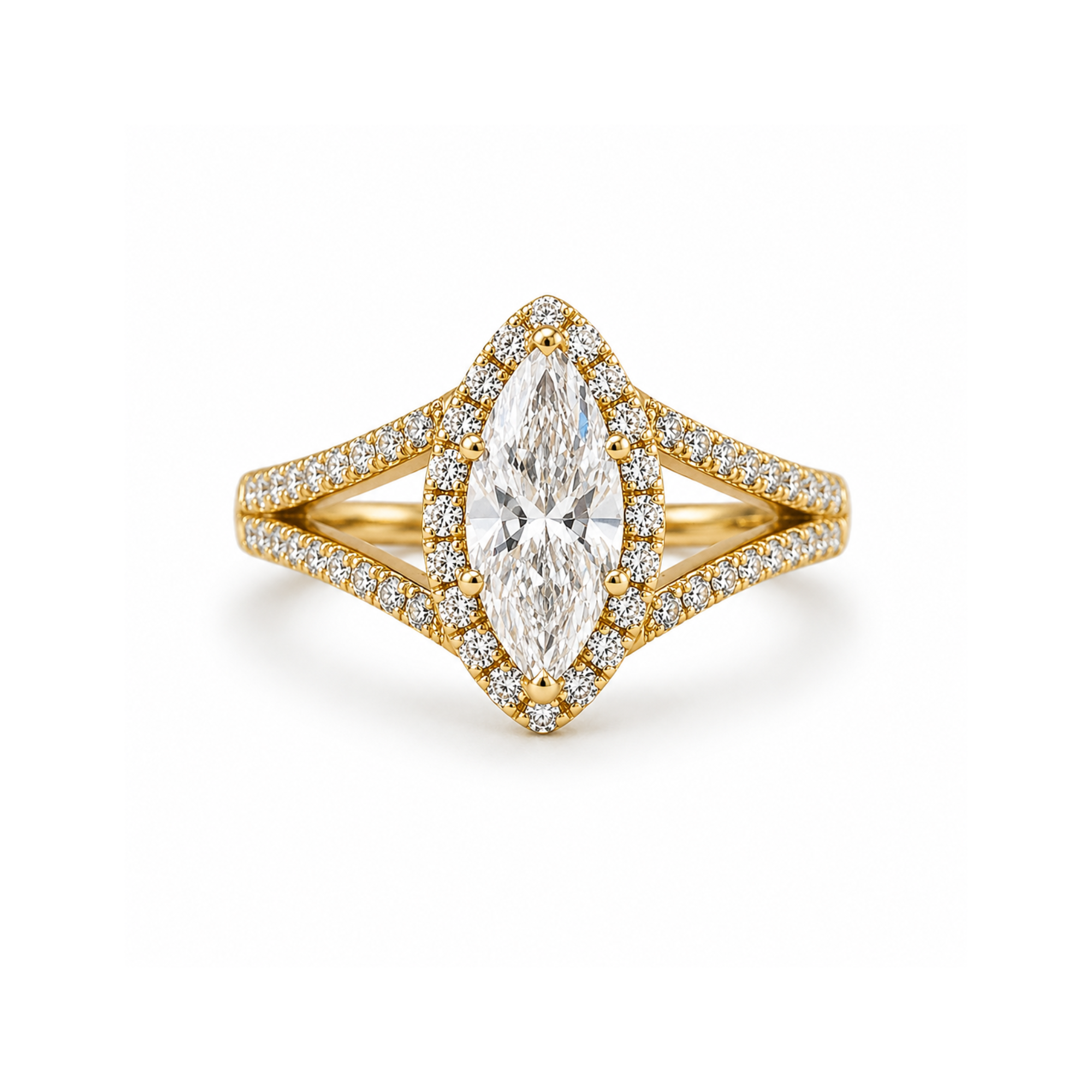 Juliette Marquise Halo Engagement Ring