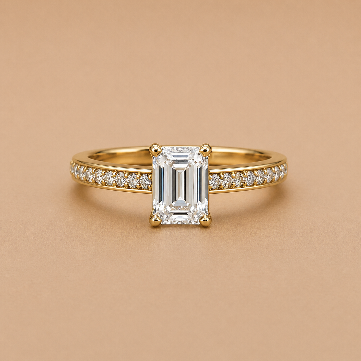 Marcelline Emerald Cut Engagement Ring