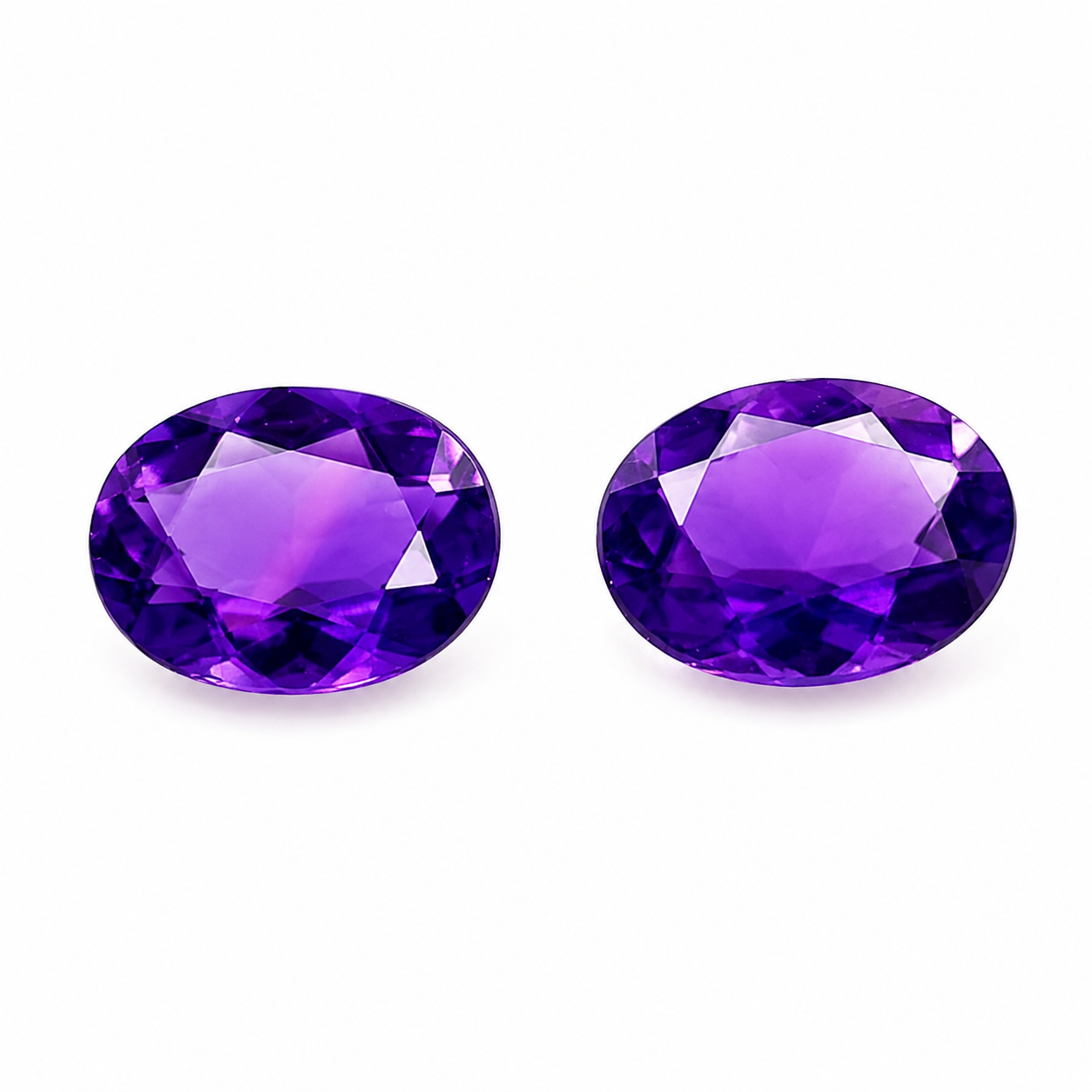 Natural Amethyst Oval Pair 2.94ct