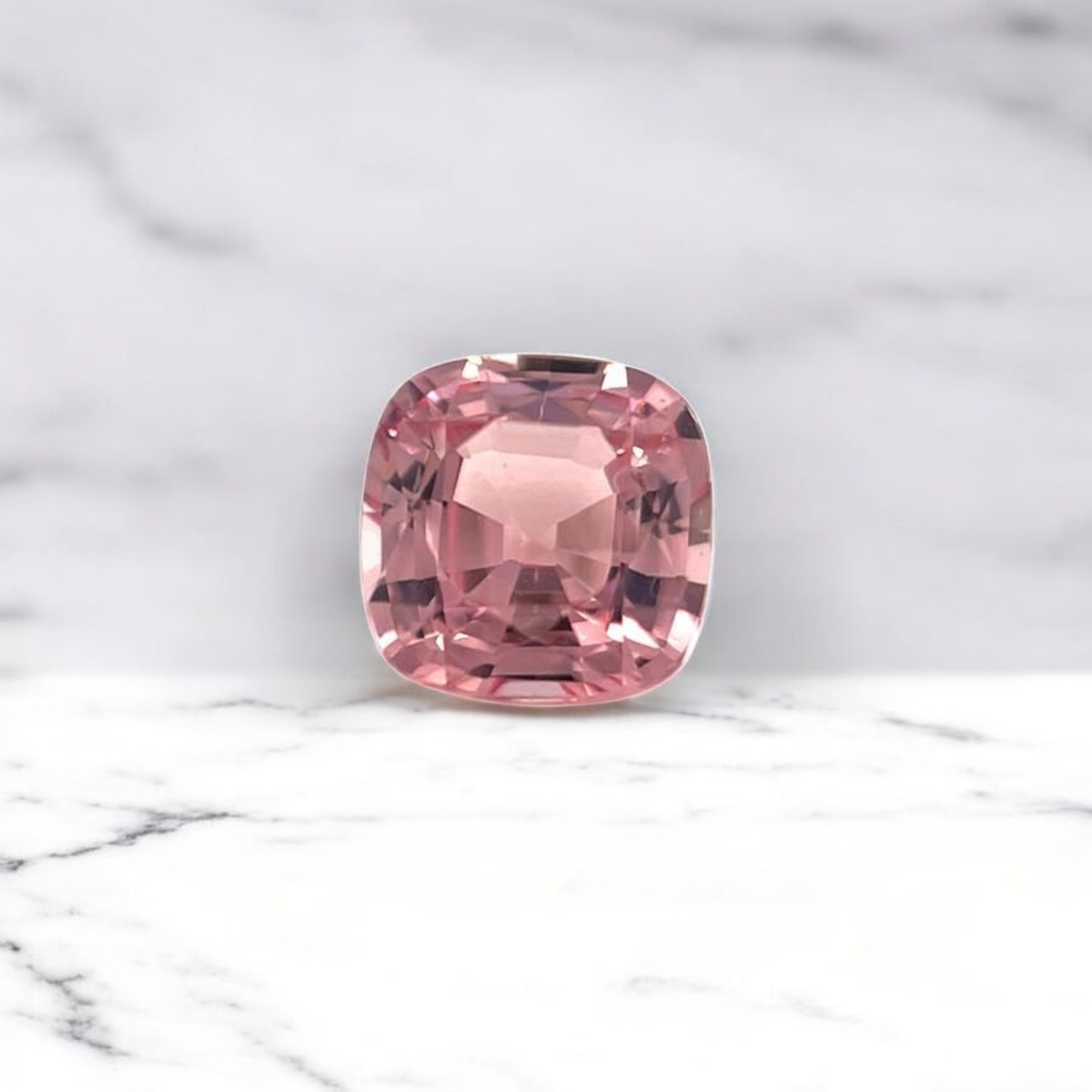 0.92ct Cushion-Cut Malaya Garnet – Petite Blush Pink Gemstone