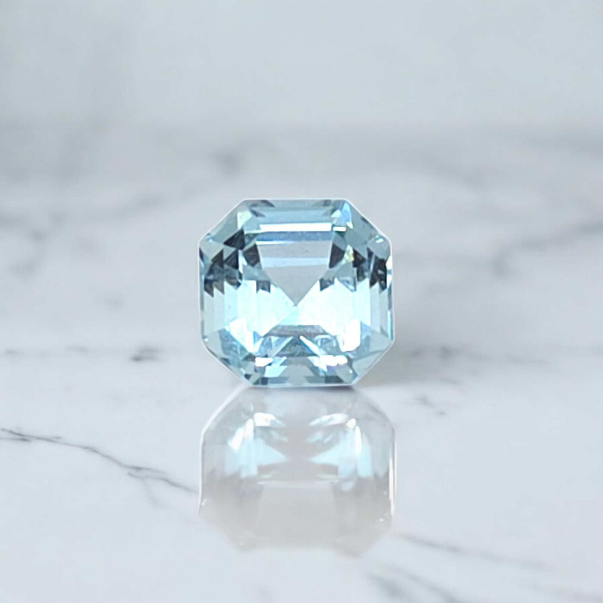 2.14 ct Aquamarine Square Emerald Cut