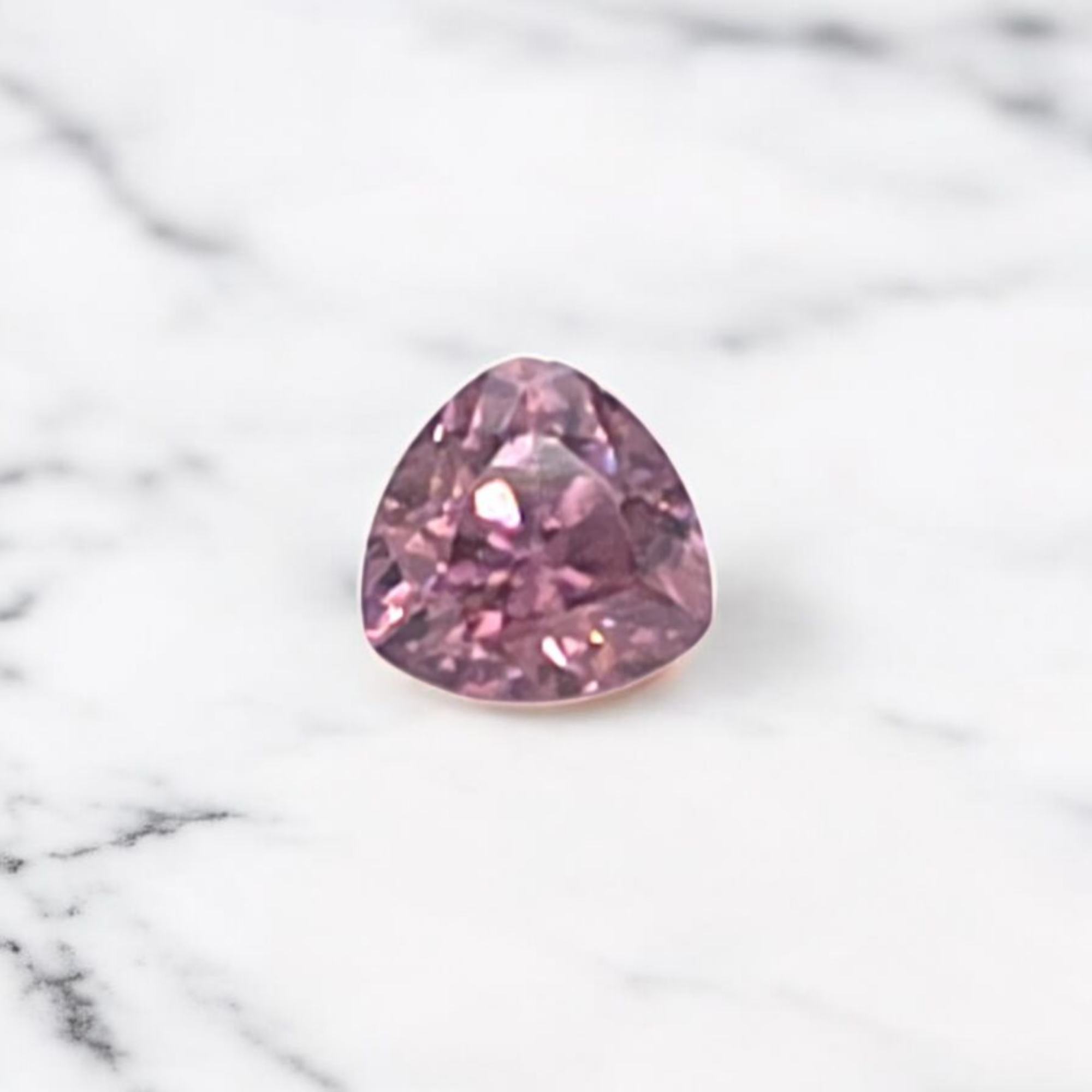 1.10ct Australian Zircon Pink Trillion Cut