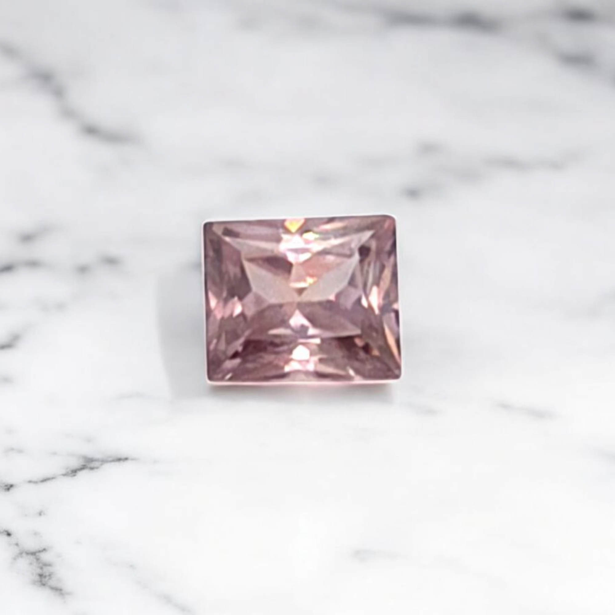 2.12 ct Australian Zircon Pink Square Cut