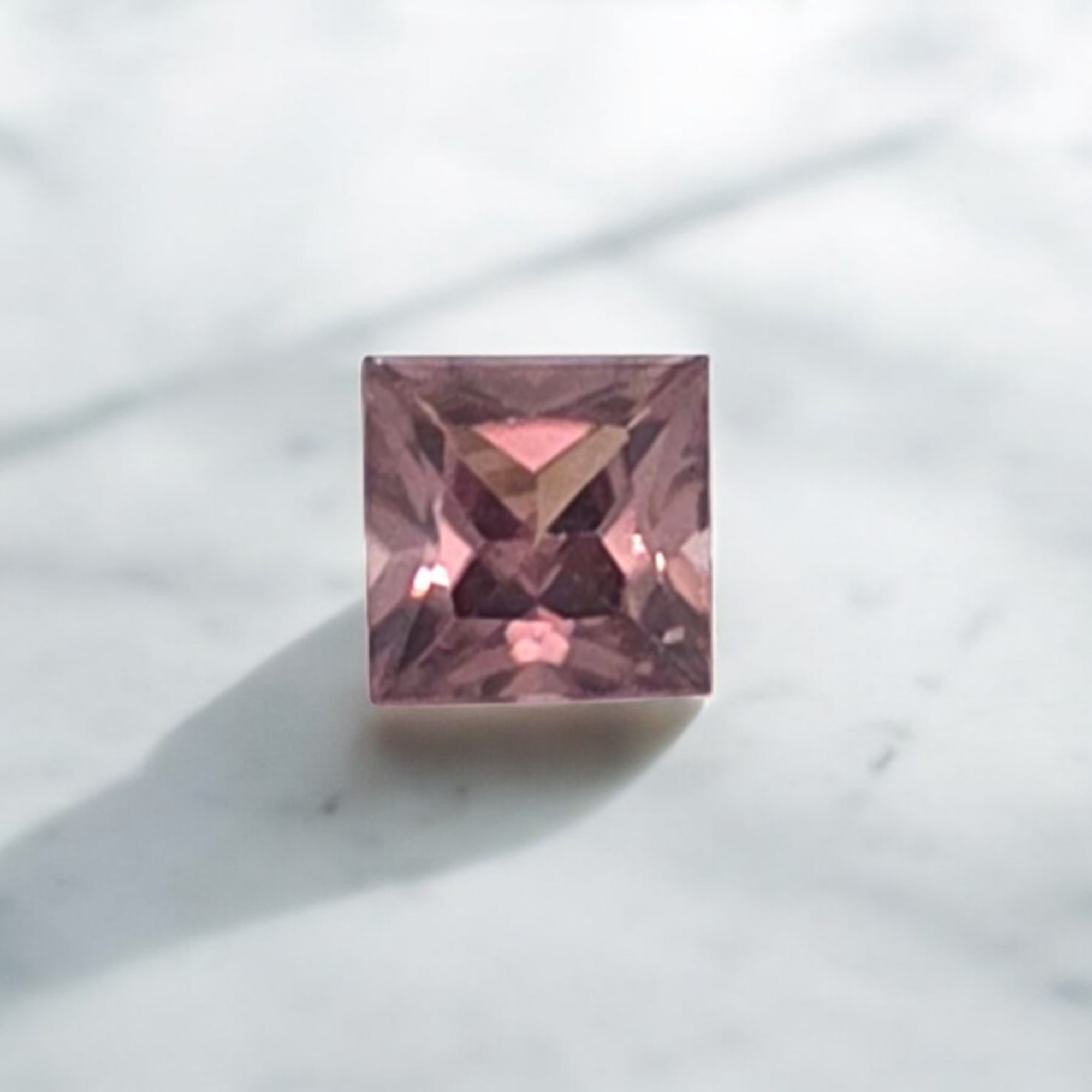 1.76 ct Australian Zircon Pink Square Cut
