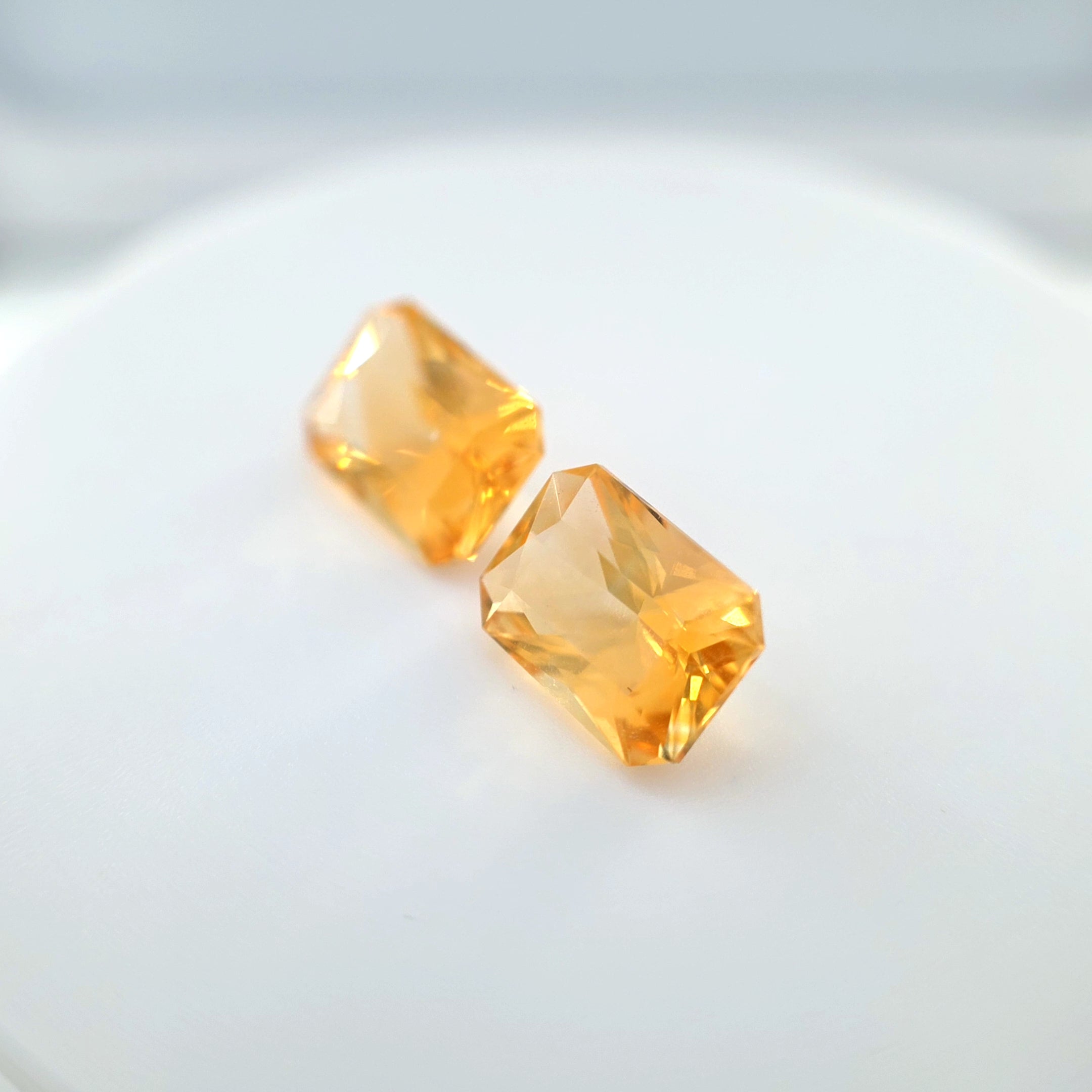 Citrine Scissor Cut Pair 8 x 6 mm