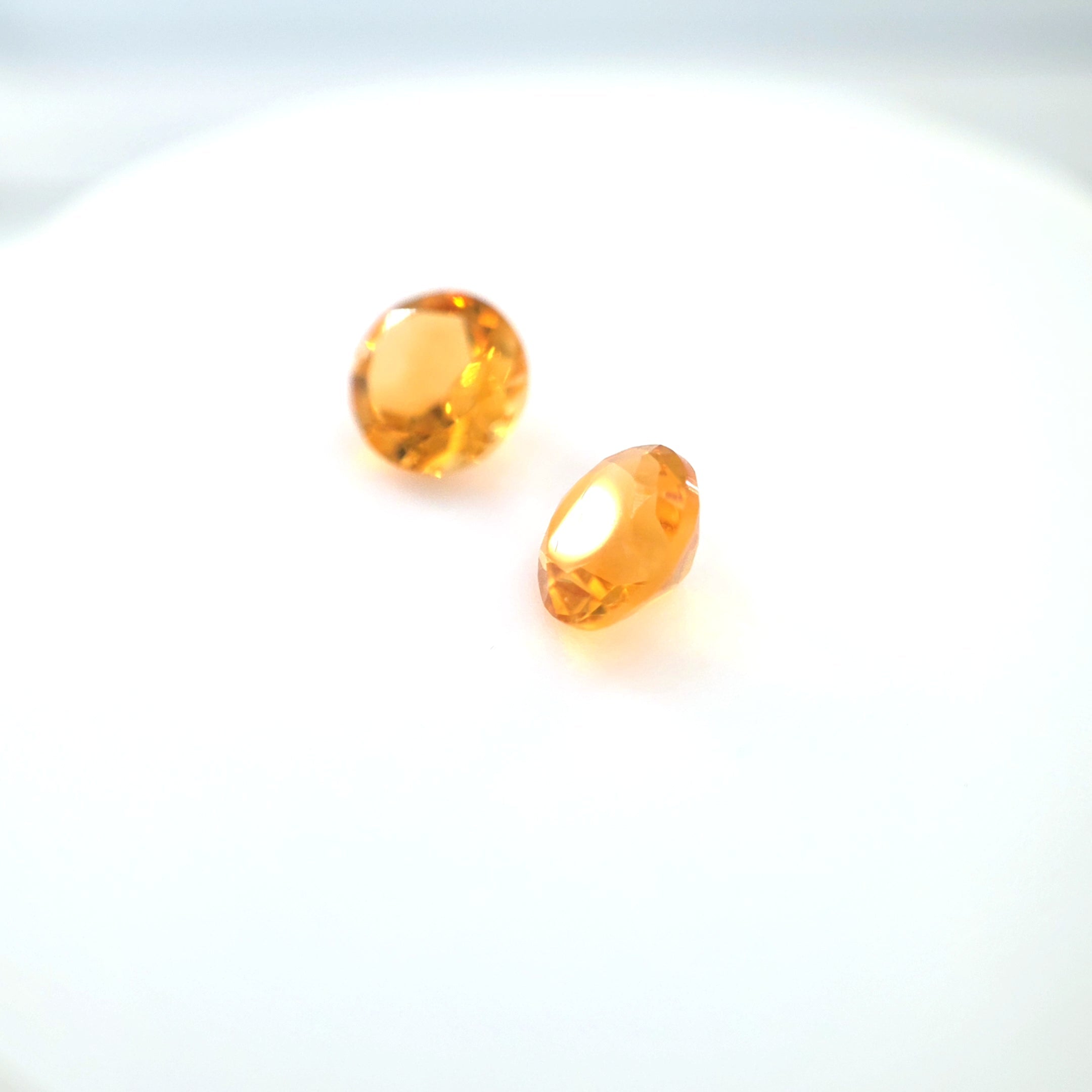 Citrine Round Cut Pair 5.5mm