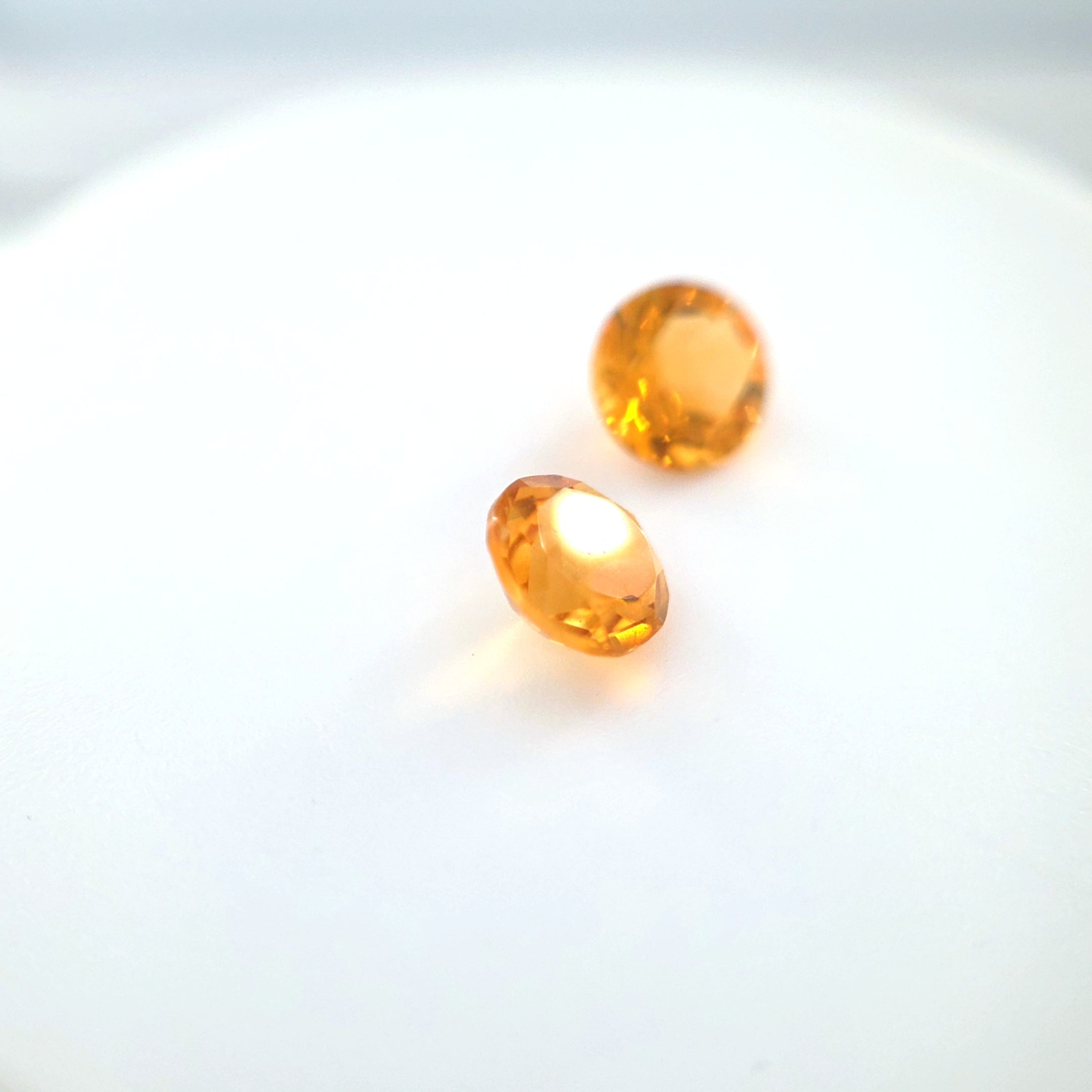 Citrine Round Cut Pair 5.5mm