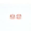 6ct Hydrothermal Morganite Cushion Cut Pair