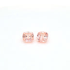 6ct Hydrothermal Morganite Cushion Cut Pair