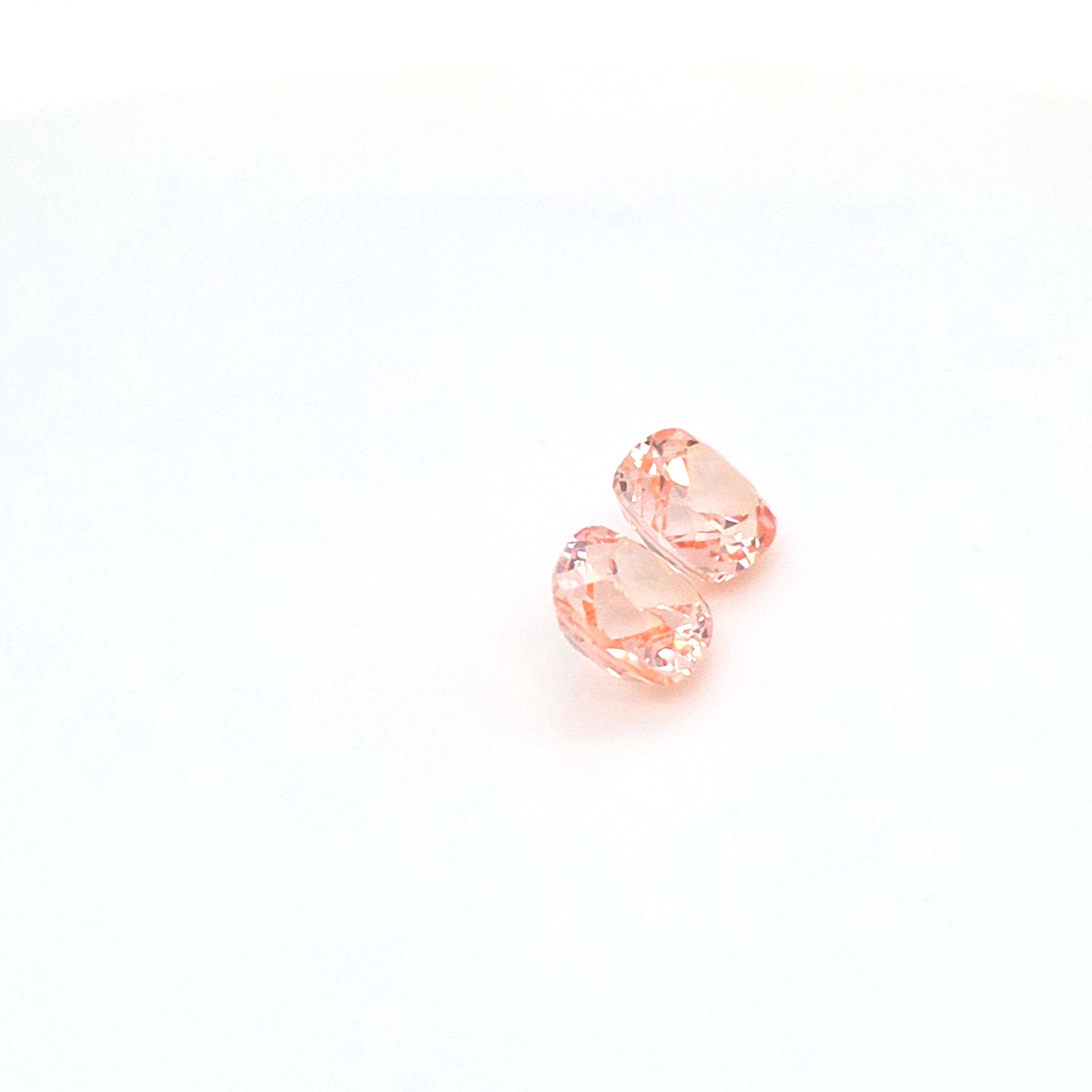6ct Hydrothermal Morganite Cushion Cut Pair