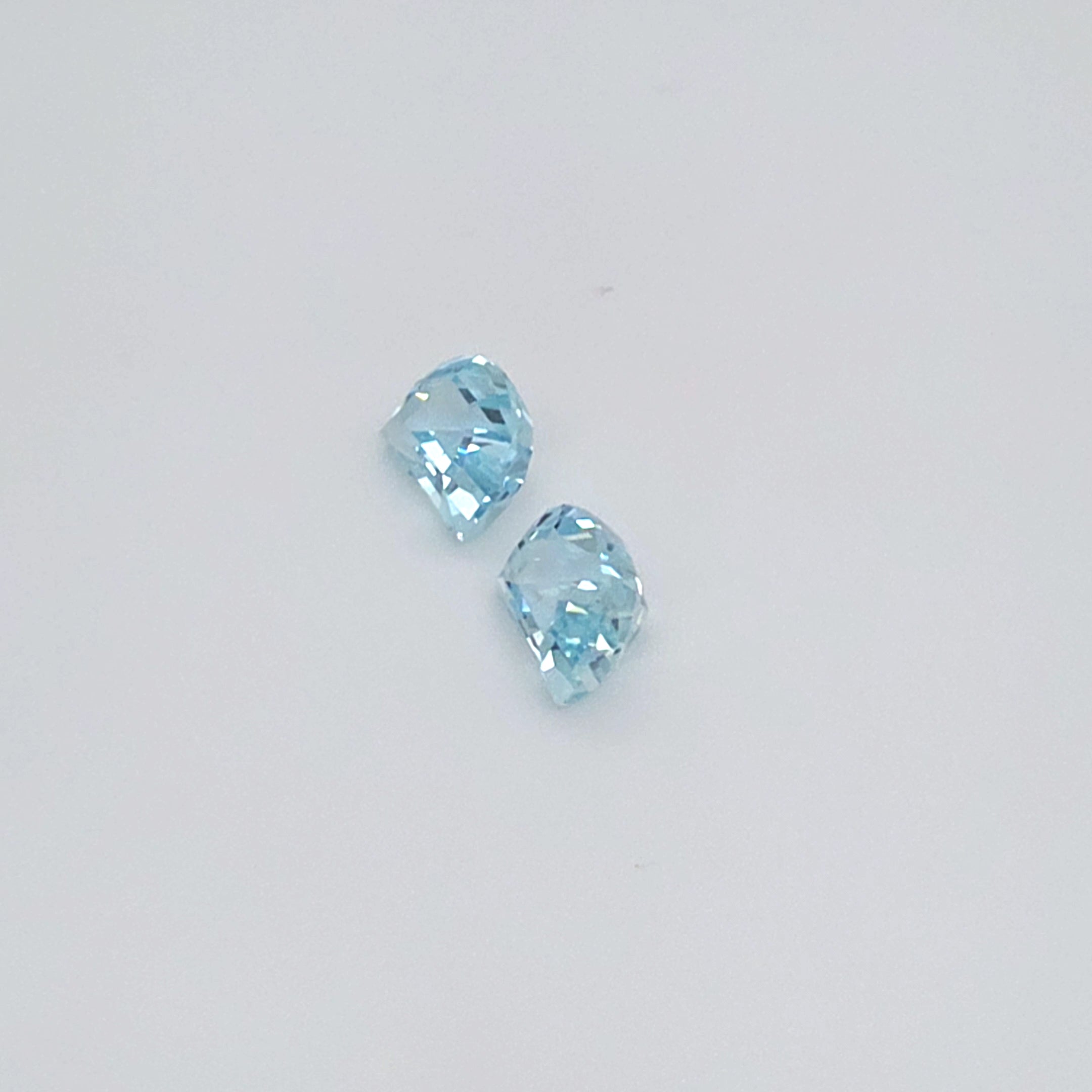Aquamarine Half Moon Cut Pair – 3.04ct Total