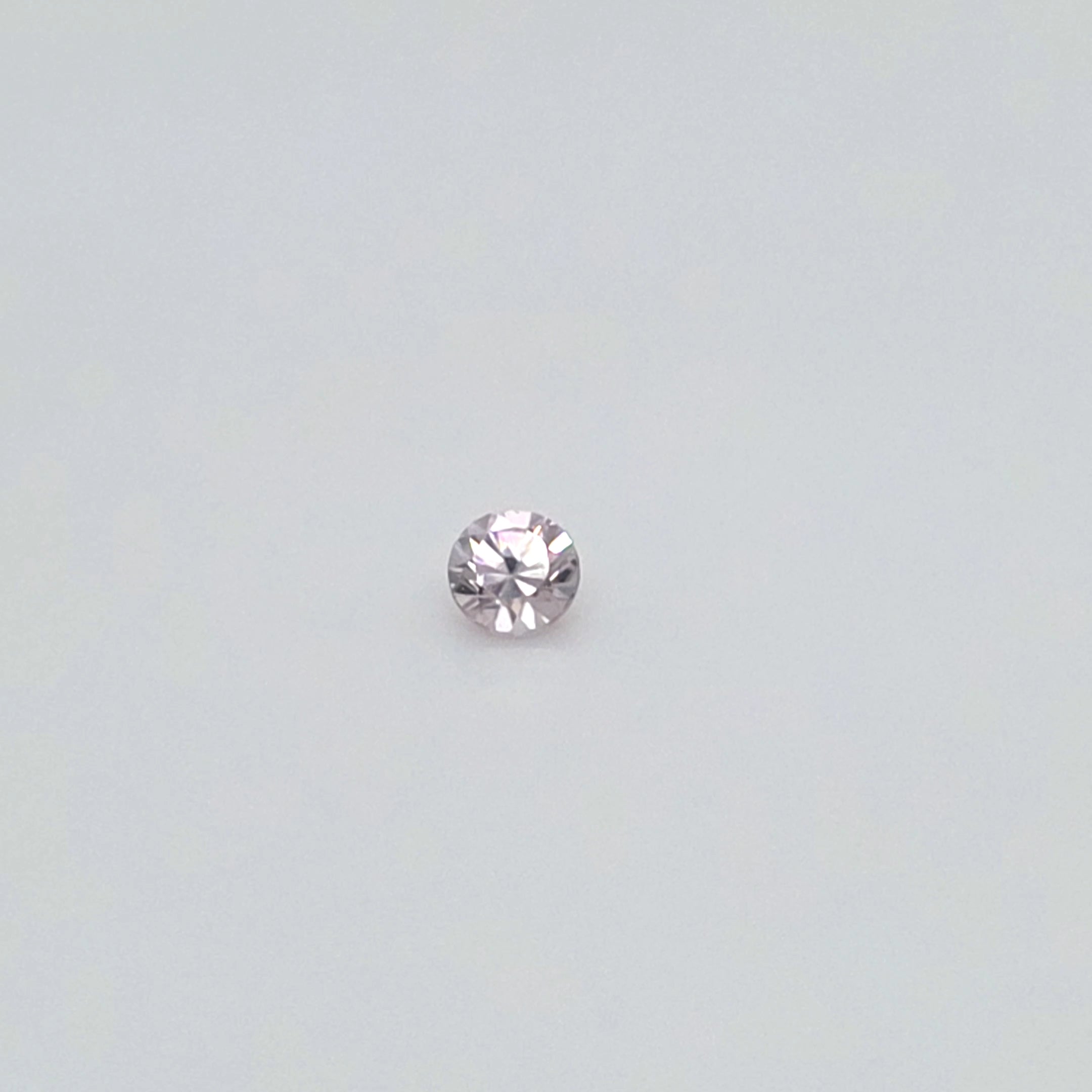 0.50 ct Australian Zircon Round Cut Light Pink