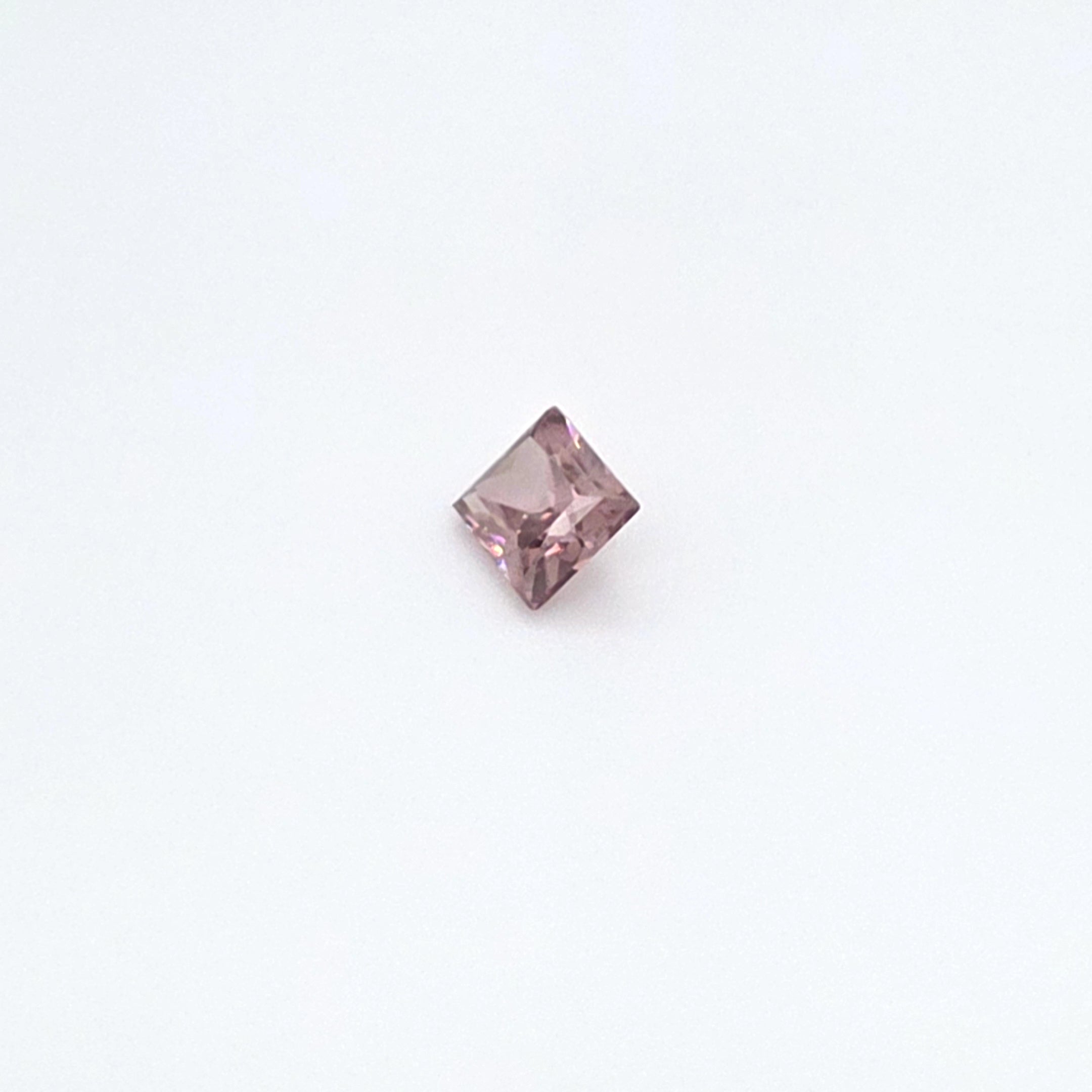 2.12 ct Australian Zircon Pink Square Cut