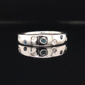 Handcrafted Sapphire & Diamond Galaxy Ring