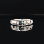 Handcrafted Sapphire & Diamond Galaxy Ring